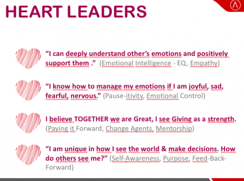 These skills are clear, simple and enjoyable for Heart Leaders. 